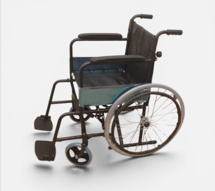 Silla de ruedas estándar negra